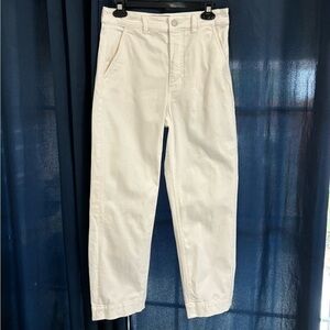 Everlane straight cropped regular white jeans size 6